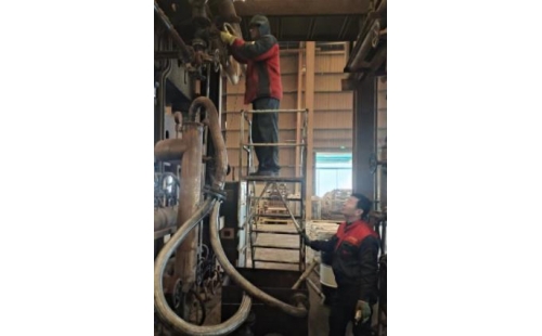 2024年3月7日江蘇導熱油壓板機清洗工程